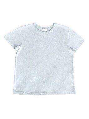 MAISON KITSUNÉ  100% Cotton Light Blue Short Sleeve Crewneck Tee